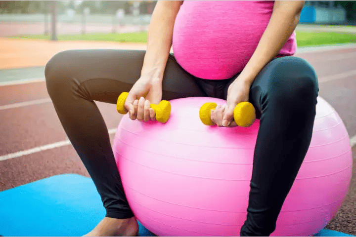 Bouncing On A Yoga Ball for Pregnancy